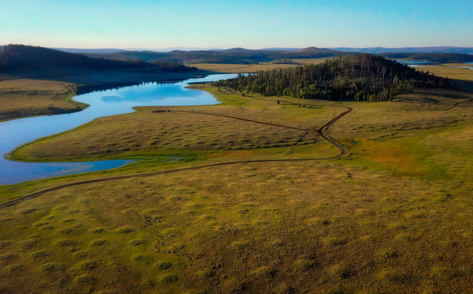 Lake and meadows in the White Mountains of Arizona